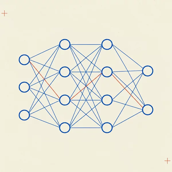 Plate: a small network with an input layer, hidden layers and an output layer