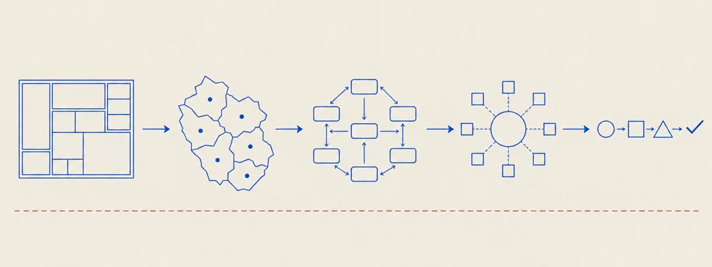 The road of the course in five segments: fundamentals, architecture and methods, microservices and reactive, autonomous systems, and the closing lab notes on microservices